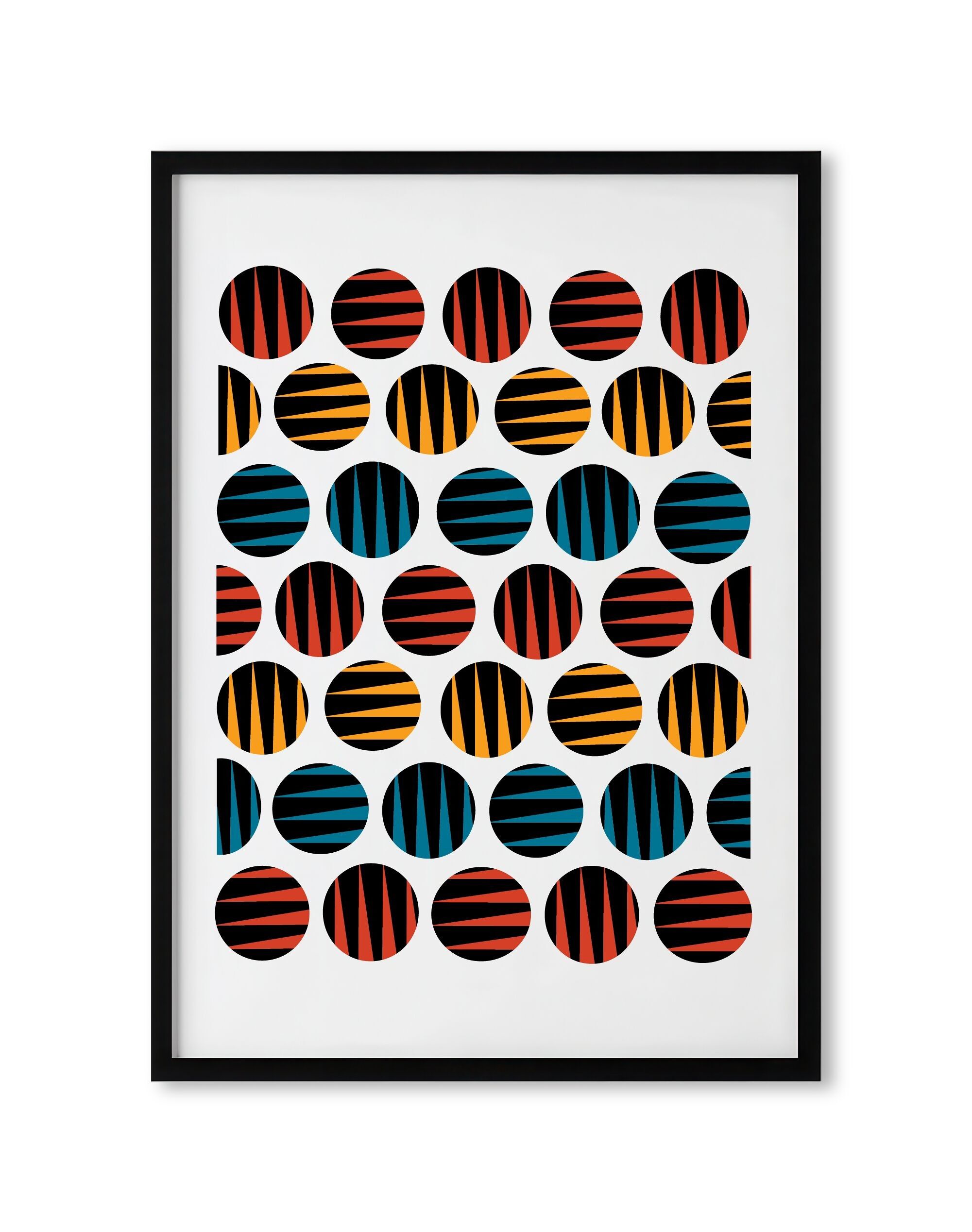 Zebra Tiger Spots 1 - Geometrische, abstrakte Wandkunst / Giclée-Kunstdruck - Größe A3 & A2