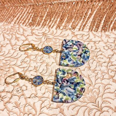 Orecchini a mezzaluna multicolori in stile bohémien, stile giungla bohémien, idea regalo per la festa della mamma - regalo per la mamma - regalo per l'insegnante - Natale