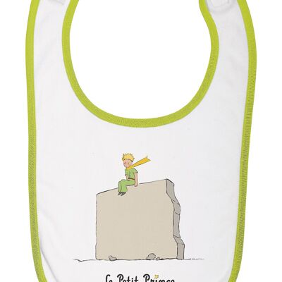 Bib white / green "sittng on the wall"