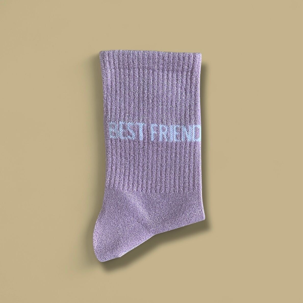 Pair of "Best Friend" sequin socks - Baby pink