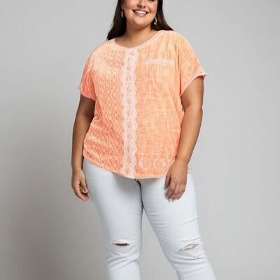 T-shirt grande taille orange (C8013)