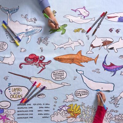 Nappe sous-marine – Kit de coloriage