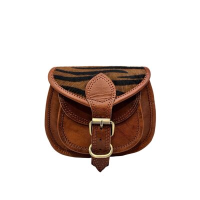 BOLSO BANDOLERA CHEYENNE CON ACABADO CEBRA