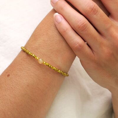 Bracelet fantaisie INDI - Perle en Citrine