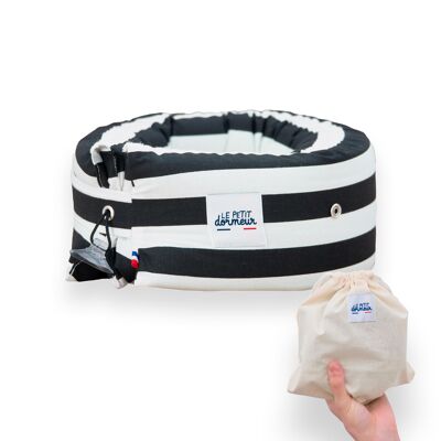 Le Petit Dormeur Travel Pillow - Black striped