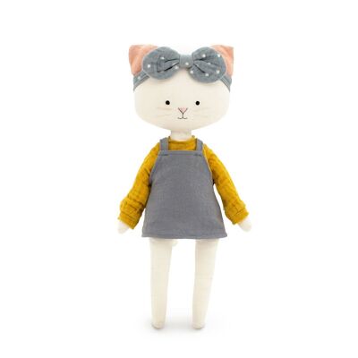 Peluche di cotone, Cotti Motti, Christy il gatto (30 cm)