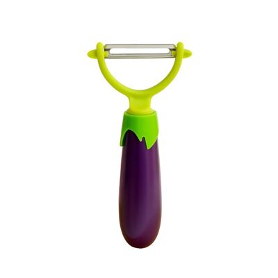 Éplucheur Légumes 16 cm – Manche Aubergine Original | Pratique & Design