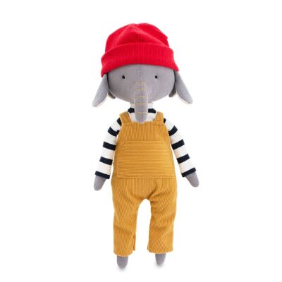 Peluche en coton, Cotti Motti, Ali l'éléphant (30cm)