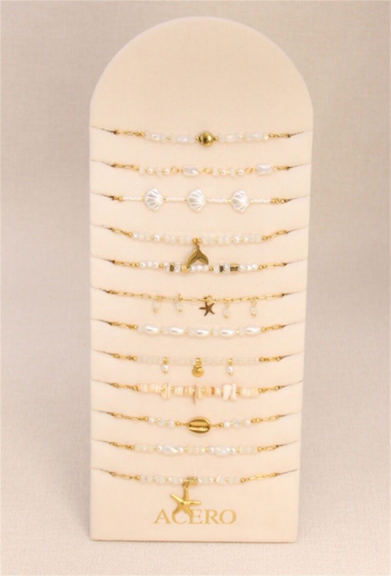 Lot de 12 Bracelets en Acier + Présentoir Offert – Rêve Océanique