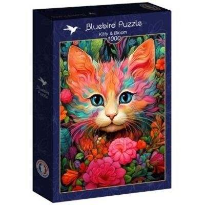 Puzzle da 1000 pezzi - Gattino e fiori