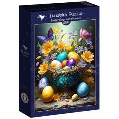 Puzzle da 500 pezzi - Uova di Pasqua e fiori