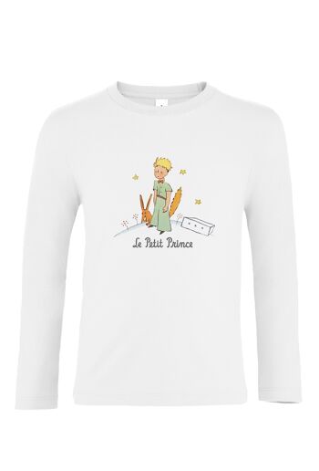 T-shirt Manches longues blanc " Le Petit Prince et le Renard "