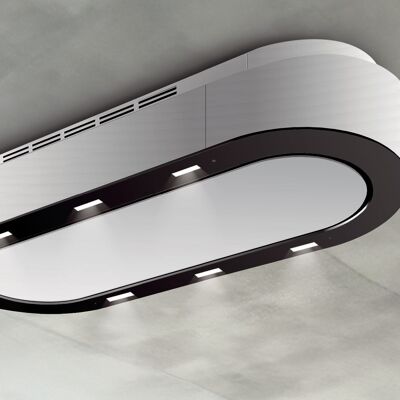 CAPPA UNIKA cm. 120x50 - Bianca e Nera a vista - 800 m3/h