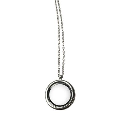 Locket Pendant with Silver Chain