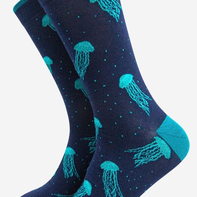 Calzini da uomo in bambù con meduse galleggianti