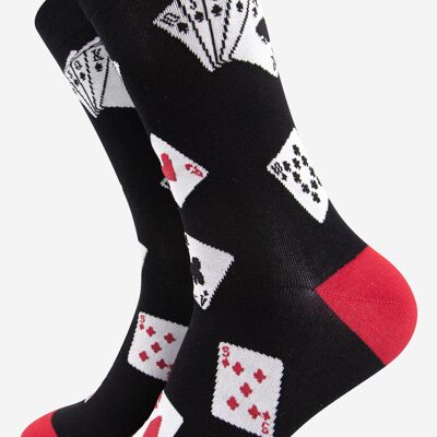 Men's Poker Playing Cards Bamboo Socks