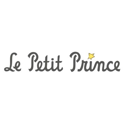 Bavoir Blanc  "  le Petit Prince typo "