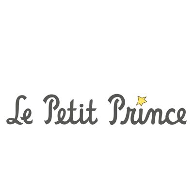 Bavoir Blanc  "  le Petit Prince typo "