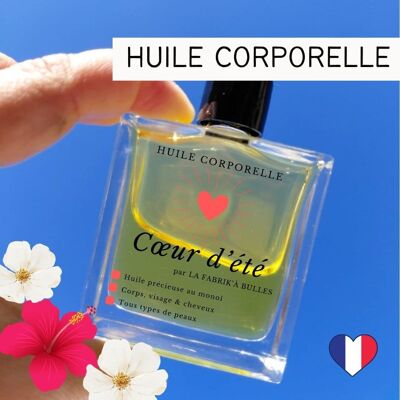 Summer Heart, organic body oil scented with monoi