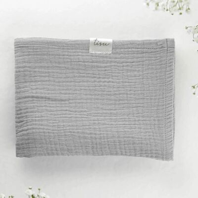 TISU muslin, Silver Grey