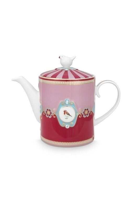 Teiera Love Birds Red/Pink Medallion - 1,3L - PIP STUDIO