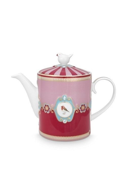 PIP - Love Birds Théière Médaillon Rouge/Rose - 1,3L