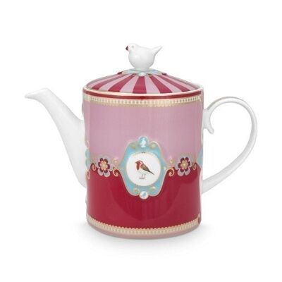 PIP - Love Birds Théière Médaillon Rouge/Rose - 1,3L