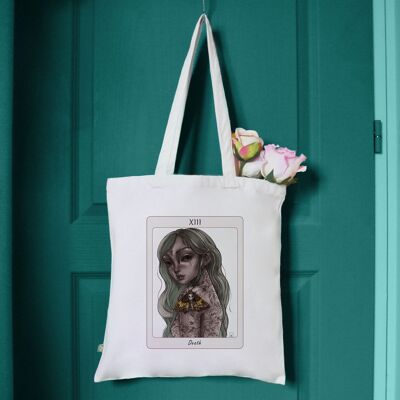 Totebag illustré carte de tarot