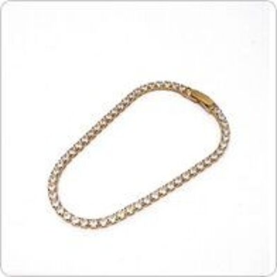 Bracelet en zircone plaqué or