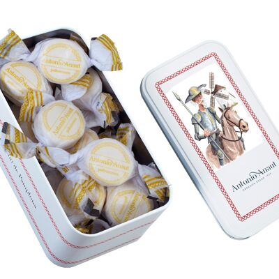 Gift tin of DON QUIJOTE lemon-flavored polvorón