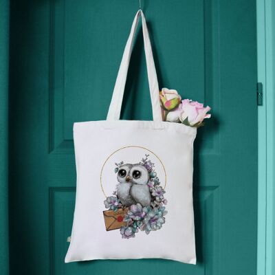 Totebag illustré Chouette