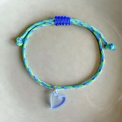 Pulsera Lume Charms | Corazón Azul Neón