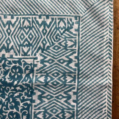 Sciarpa, Pareo con stampa a blocchi, 100% cotone (100x180cm) - ET112