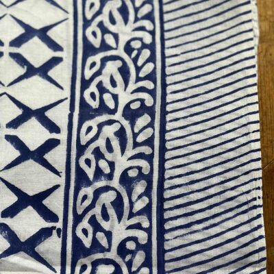 Scarf, Pareo Block Print, 100% Cotton (100x180cm) - ET114