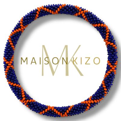 Bracelet de cheville népalais Bleu et orange
