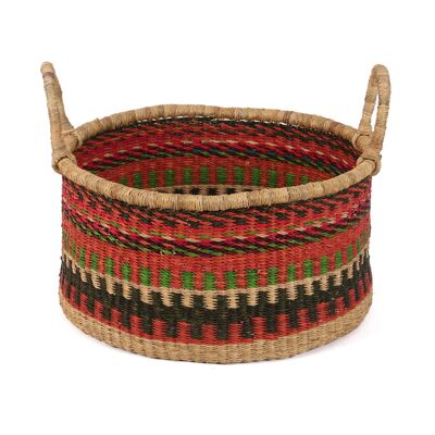 PAPINA: Small Orange, Green, Dark Green Floor Storage Basket With Handles
