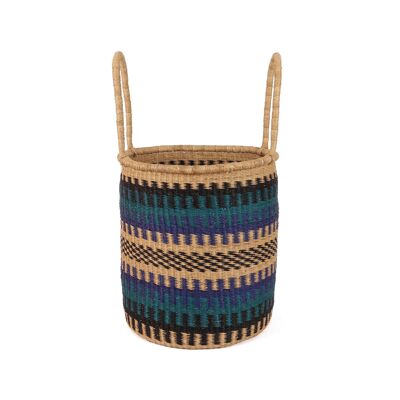 ACDJO: Large Blue and Black Log or Laundry Basket