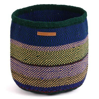 USO: Large Blue, Green and Yellow Wool Basket