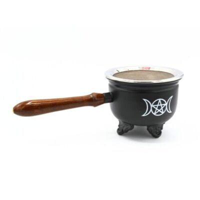 Caldero con mango y tapa de madera Triple Moon Star