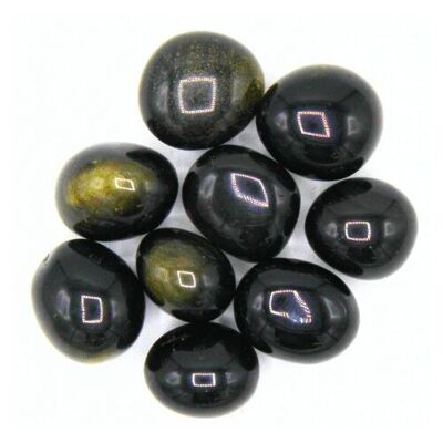 Pierres roulées d'obsidienne dorée « A » 200 gr