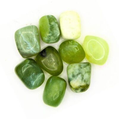 Pierres roulées de jade vert 'AB' 200 gr