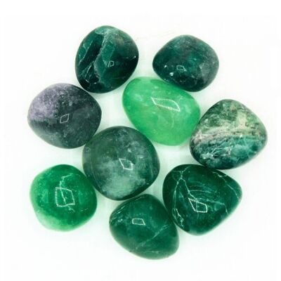 Pierres roulées en fluorite verte « AB » 200 gr