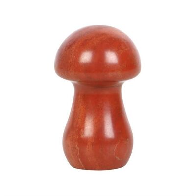 Champignon magique en cristal de jaspe rouge