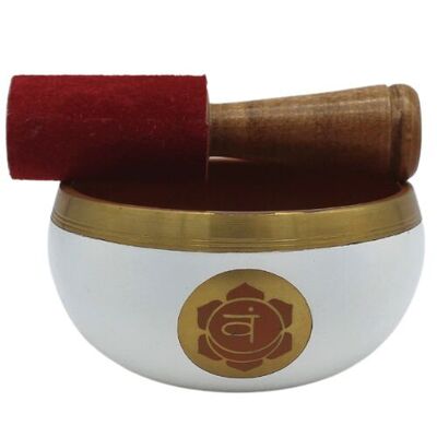 Cuenco cantor blanco Chakra Sacro 10 cm