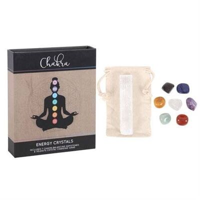 Ensemble-cadeau de cristaux d'énergie Chakra