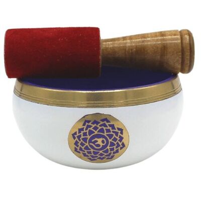 Bol chantant blanc Crown Chakra 10 cm