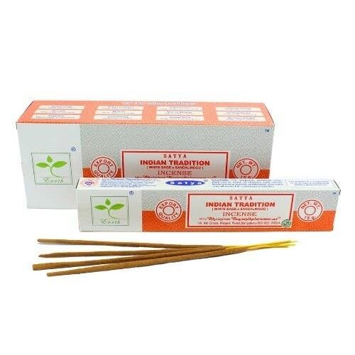 Incenso indiano Earth Satya, tradizione indiana, 15 g