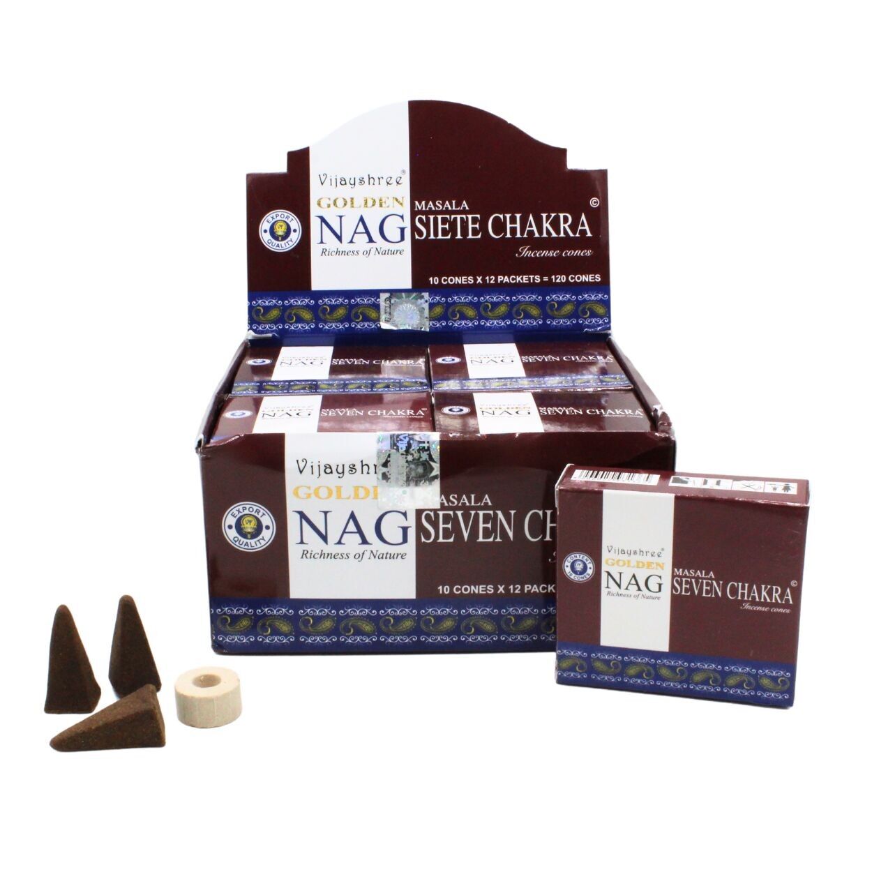 Coni dei sette chakra del Golden Nag