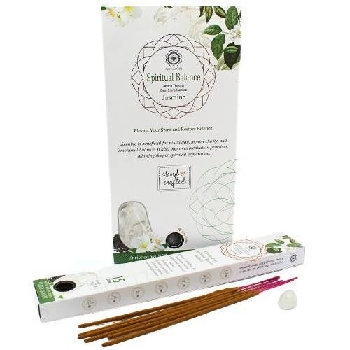 Encens aux pierres précieuses Green Tree Jasmin spirituel - Quartz clair