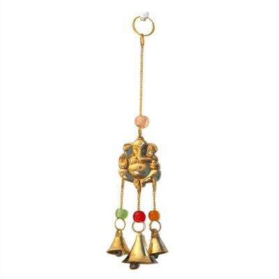 Campanas colgantes con Ganesha de metal
